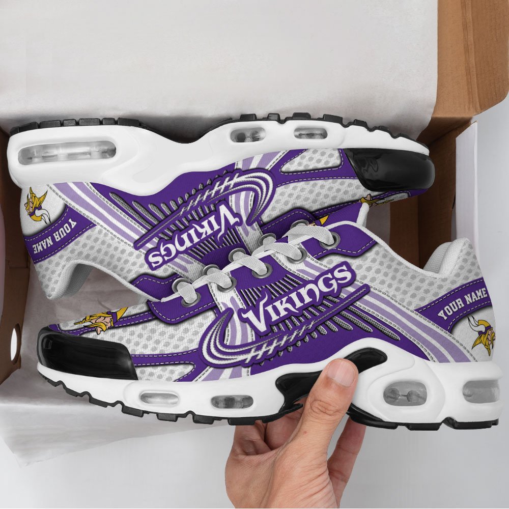 LIMITED EDITION - NEW CUSTOMIZED NFL05 MVK MINNESOTA VIKINGS UNISEX AIR MAX PLUS SNEAKERS