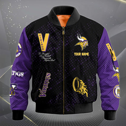 LIMITED EDITION - NEW CUSTOMIZED NFL05 MVK MINNESOTA VIKINGS SATIN VARSITY JACKET & LONG PANTS