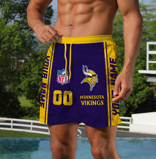 LIMITED EDITION - NEW CUSTOMIZED NFL05 MVK MINNESOTA VIKINGS UNISEX SHORT PANTS