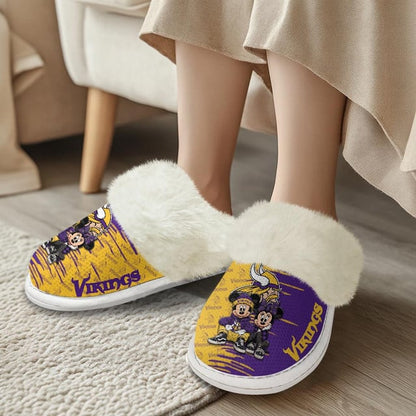 [SPECIAL OFFER] NEW CUSTOMIZED NFL05 MVK MINNESOTA VIKINGS COTTON SLIPPERS