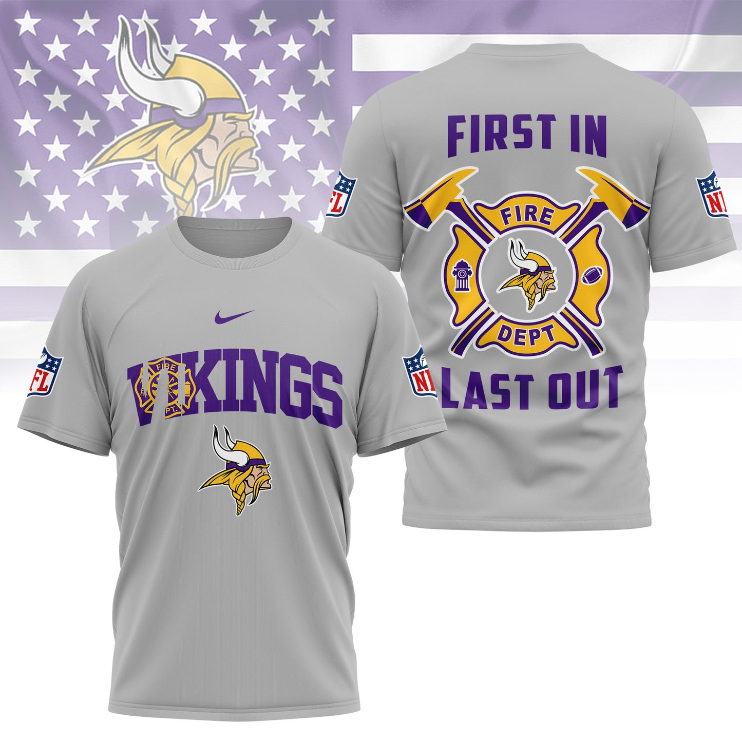 LIMITED EDITION - NEW CUSTOMIZED NFL05 MVK MINNESOTA VIKINGS T-SHIRT | MULTIPLE COLORS AVAILABLE