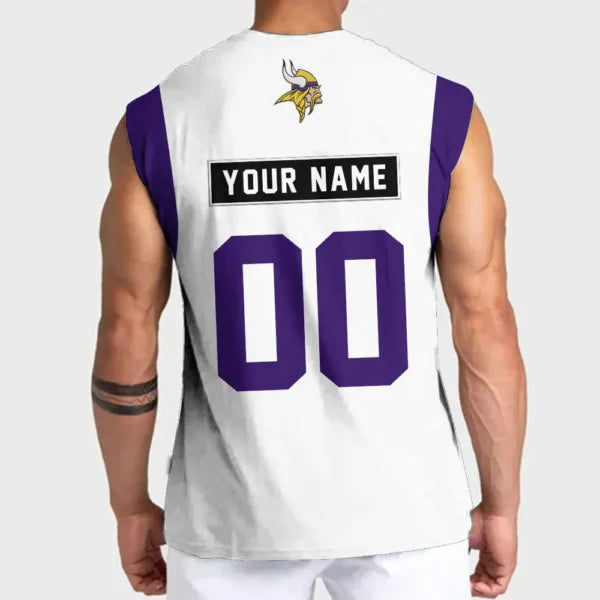 LIMITED EDITION - NEW CUSTOMIZED NFL05 MVK MINNESOTA VIKINGS TANKTOP & GYM SHIRT