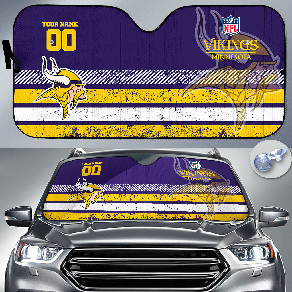 LIMITED EDITION - NEW CUSTOMIZED NFL05 MVK MINNESOTA VIKINGS AUTO WINDSHIELD SHADE
