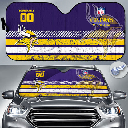 LIMITED EDITION - NEW CUSTOMIZED NFL05 MVK MINNESOTA VIKINGS AUTO WINDSHIELD SHADE