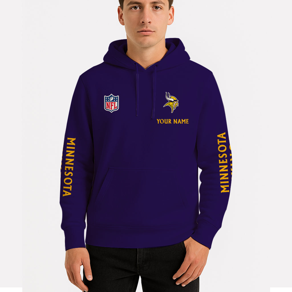LIMITED EDITION - NEW CUSTOMIZED NFL05 MVK MINNESOTA VIKINGS UNISEX HOODIE