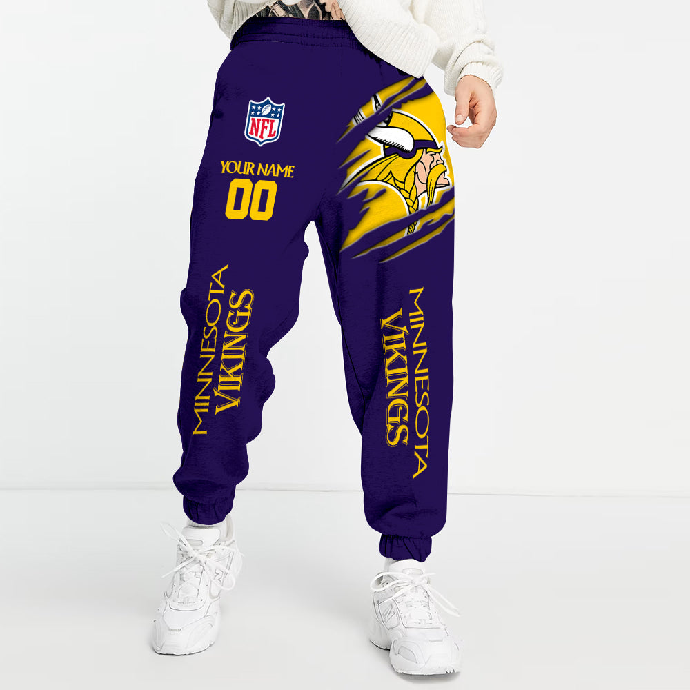 LIMITED EDITION - NEW PREMIUM NFL05 MVK MINNESOTA VIKINGS UNISEX LONG PANTS