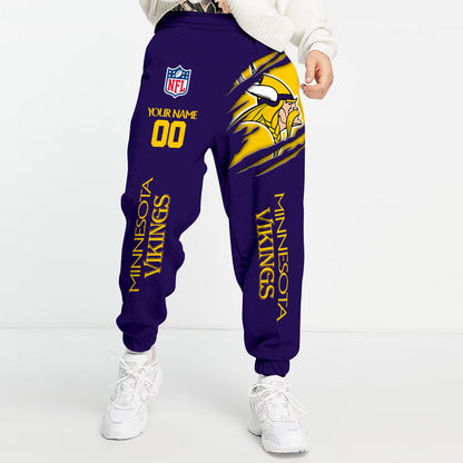 LIMITED EDITION - NEW PREMIUM NFL05 MVK MINNESOTA VIKINGS UNISEX LONG PANTS