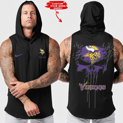 LIMITED EDITION - NEW CUSTOMIZED NFL05 MVK MINNESOTA VIKINGS HOODED TANK TOP