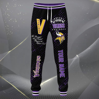 LIMITED EDITION - NEW CUSTOMIZED NFL05 MVK MINNESOTA VIKINGS SATIN VARSITY JACKET & LONG PANTS