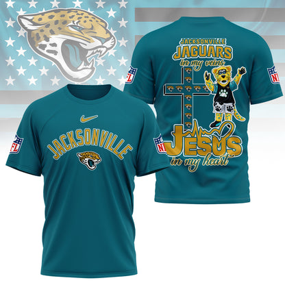 LIMITED EDITION - NEW CUSTOMIZED NFL30 JSJ JACKSONVILLE JAGUARS T-SHIRT | MULTIPLE COLORS AVAILABLE