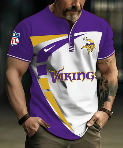 LIMITED EDITION - NEW CUSTOMIZED NFL05 MVK MINNESOTA VIKINGS POLO SHIRT