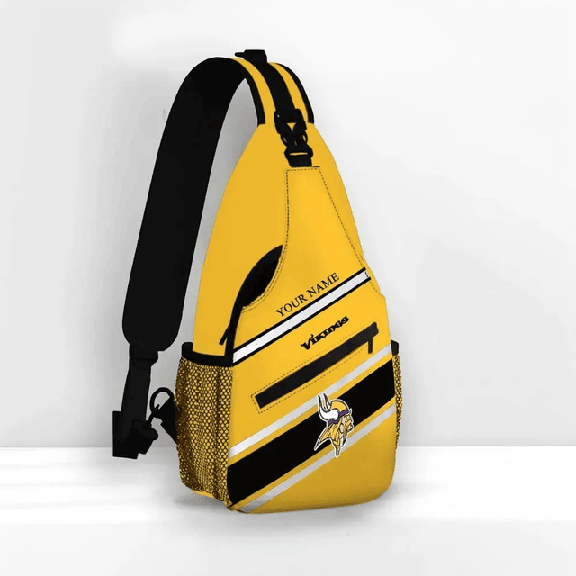 LIMITED EDITION - NEW CUSTOMIZED NFL05 MVK MINNESOTA VIKINGS SLING BAG