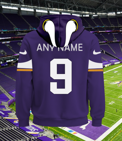 LIMITED EDITION - NEW CUSTOMIZED NFL05 MVK MINNESOTA VIKINGS UNISEX T-SHIRT, POLO, HOODIE & JACKETS
