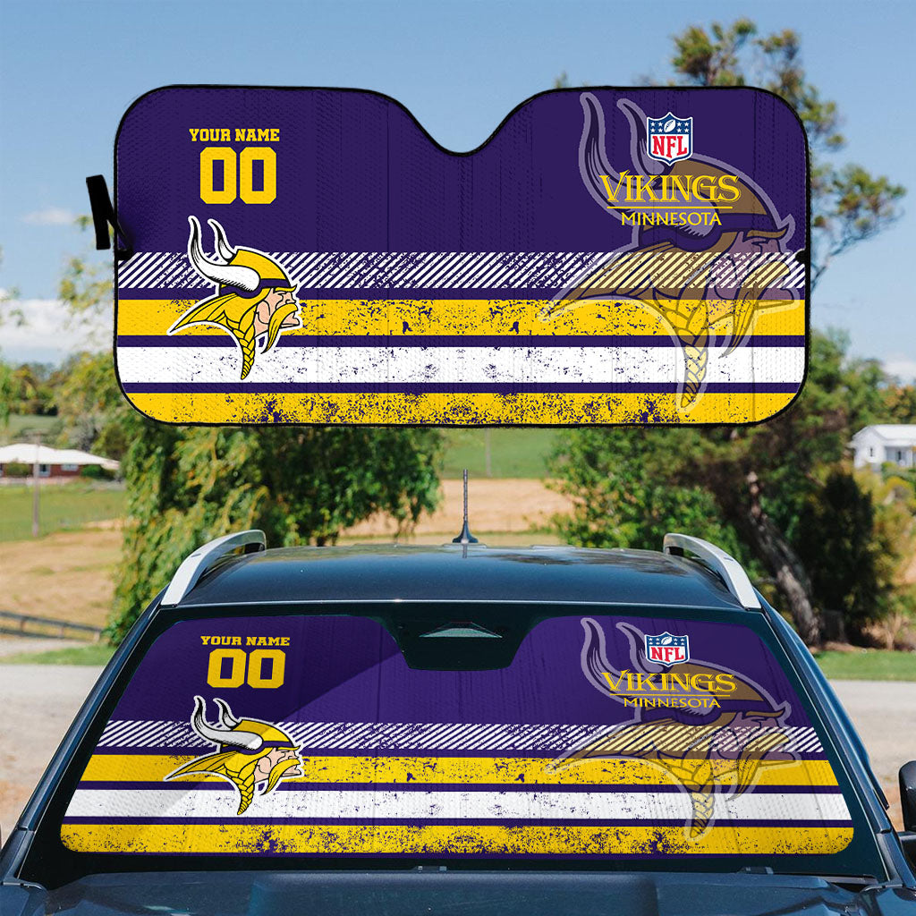 LIMITED EDITION - NEW CUSTOMIZED NFL05 MVK MINNESOTA VIKINGS AUTO WINDSHIELD SHADE
