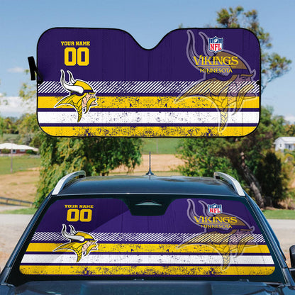LIMITED EDITION - NEW CUSTOMIZED NFL05 MVK MINNESOTA VIKINGS AUTO WINDSHIELD SHADE