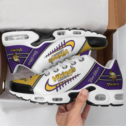 LIMITED EDITION - NEW CUSTOMIZED NFL05 MVK MINNESOTA VIKINGS UNISEX AIR MAX PLUS SNEAKERS