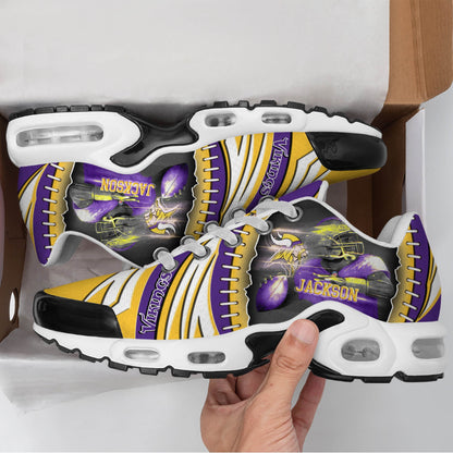 LIMITED EDITION - NEW CUSTOMIZED NFL05 MVK MINNESOTA VIKINGS UNISEX AIR MAX PLUS SNEAKERS