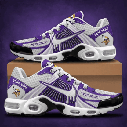LIMITED EDITION - NEW CUSTOMIZED NFL05 MVK MINNESOTA VIKINGS UNISEX AIR MAX PLUS SNEAKERS
