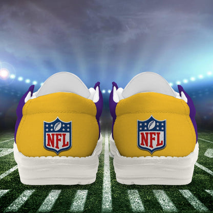 LIMITED EDITION - NEW CUSTOMIZED NFL05 MVK MINNESOTA VIKINGS LOAFER SHOES