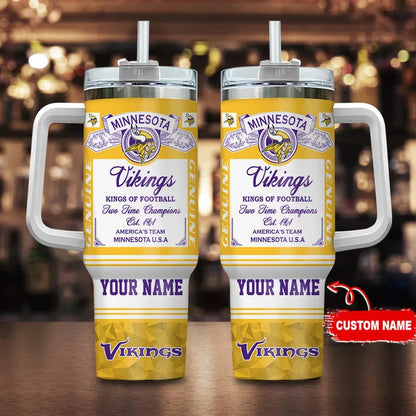 LIMITED EDITION - NEW CUSTOMIZED NFL05 MVK MINNESOTA VIKINGS TUMBLER CUP