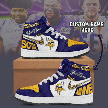 [SPECIAL OFFER] NEW CUSTOMIZED NFL05 MVK MINNESOTA VIKINGS AIR JORDAN 1