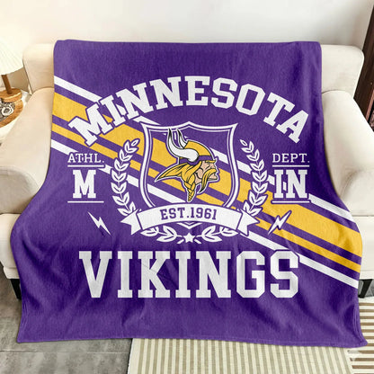 LIMITED EDITION - NEW CUSTOMIZED NFL05 MVK MINNESOTA VIKINGS NORMAL & FLEECE BLANKET