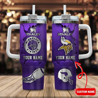 LIMITED EDITION - NEW CUSTOMIZED NFL05 MVK MINNESOTA VIKINGS TUMBLER CUP