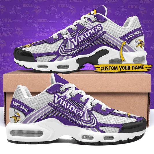 LIMITED EDITION - NEW CUSTOMIZED NFL05 MVK MINNESOTA VIKINGS UNISEX AIR MAX PLUS SNEAKERS