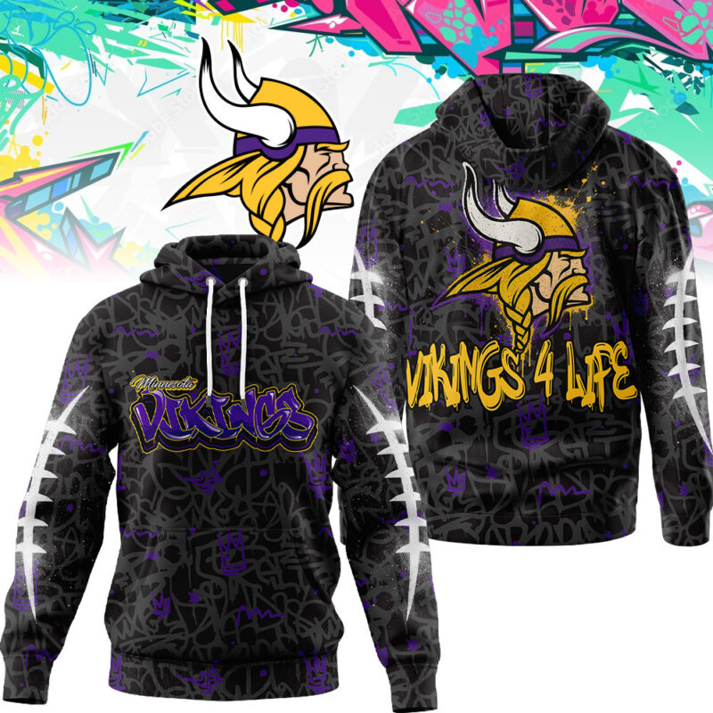 LIMITED EDITION - NEW CUSTOMIZED NFL05 MVK MINNESOTA VIKINGS UNISEX T-SHIRT, POLO, HOODIE & JACKETS