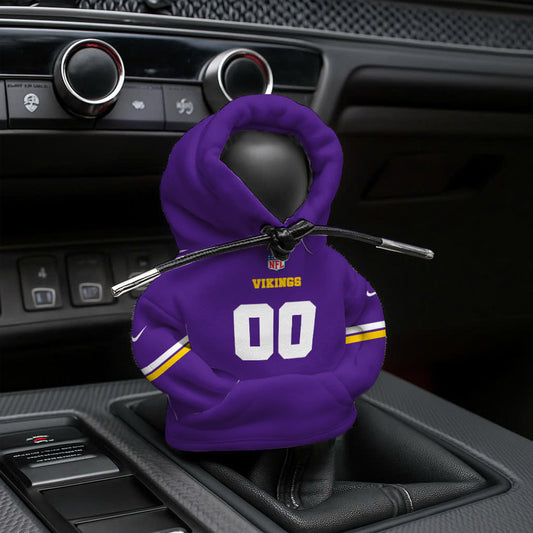 LIMITED EDITION - NEW CUSTOMIZED NFL05 MVK MINNESOTA VIKINGS AUTOMOTIVE HOODIE SHIFT KNOB COVER