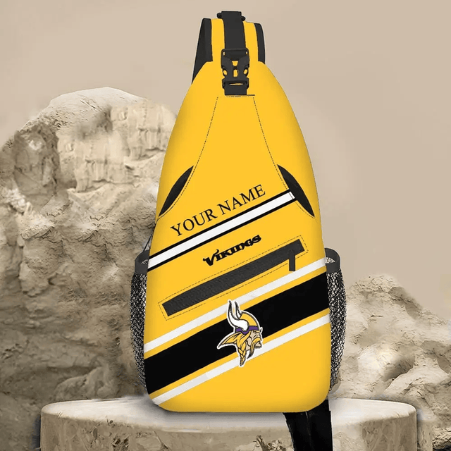 LIMITED EDITION - NEW CUSTOMIZED NFL05 MVK MINNESOTA VIKINGS SLING BAG