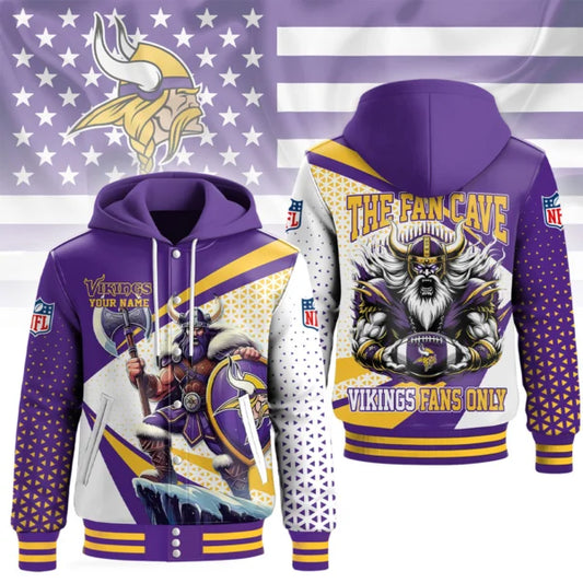 LIMITED EDITION - NEW CUSTOMIZED NFL05 MVK MINNESOTA VIKINGS UNISEX T-SHIRT, POLO, HOODIE & JACKETS