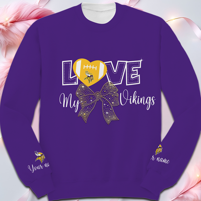 LIMITED EDITION - NEW CUSTOMIZED NFL05 MVK MINNESOTA VIKINGS UNISEX T-SHIRT, POLO, HOODIE & JACKETS