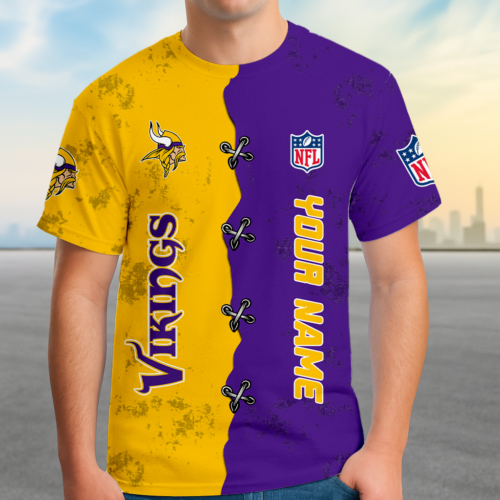 LIMITED EDITION - NEW CUSTOMIZED NFL05 MVK MINNESOTA VIKINGS UNISEX T-SHIRT, POLO, HOODIE & JACKETS