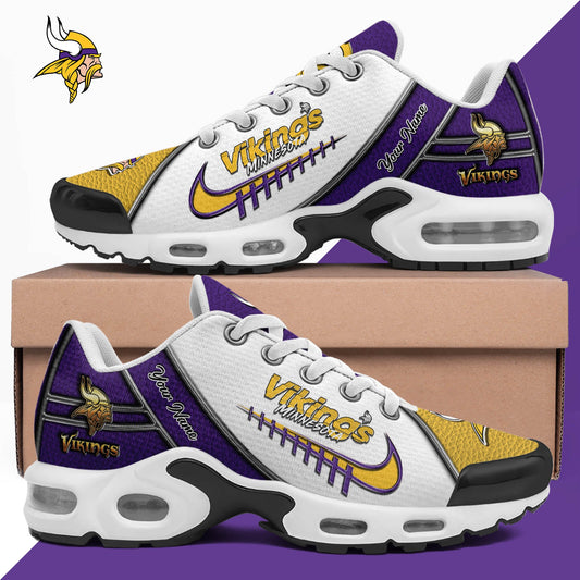 LIMITED EDITION - NEW CUSTOMIZED NFL05 MVK MINNESOTA VIKINGS UNISEX AIR MAX PLUS SNEAKERS