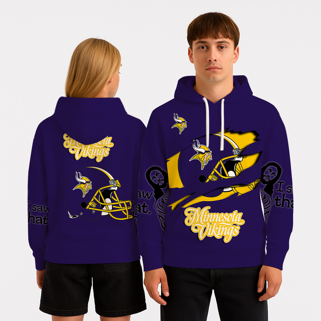 LIMITED EDITION - NEW CUSTOMIZED NFL05 MVK MINNESOTA VIKINGS UNISEX T-SHIRT, POLO, HOODIE & JACKETS
