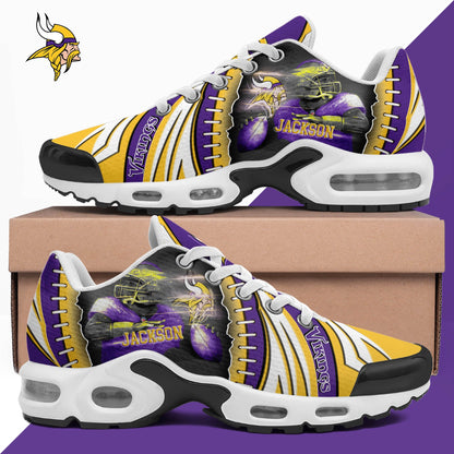 LIMITED EDITION - NEW CUSTOMIZED NFL05 MVK MINNESOTA VIKINGS UNISEX AIR MAX PLUS SNEAKERS