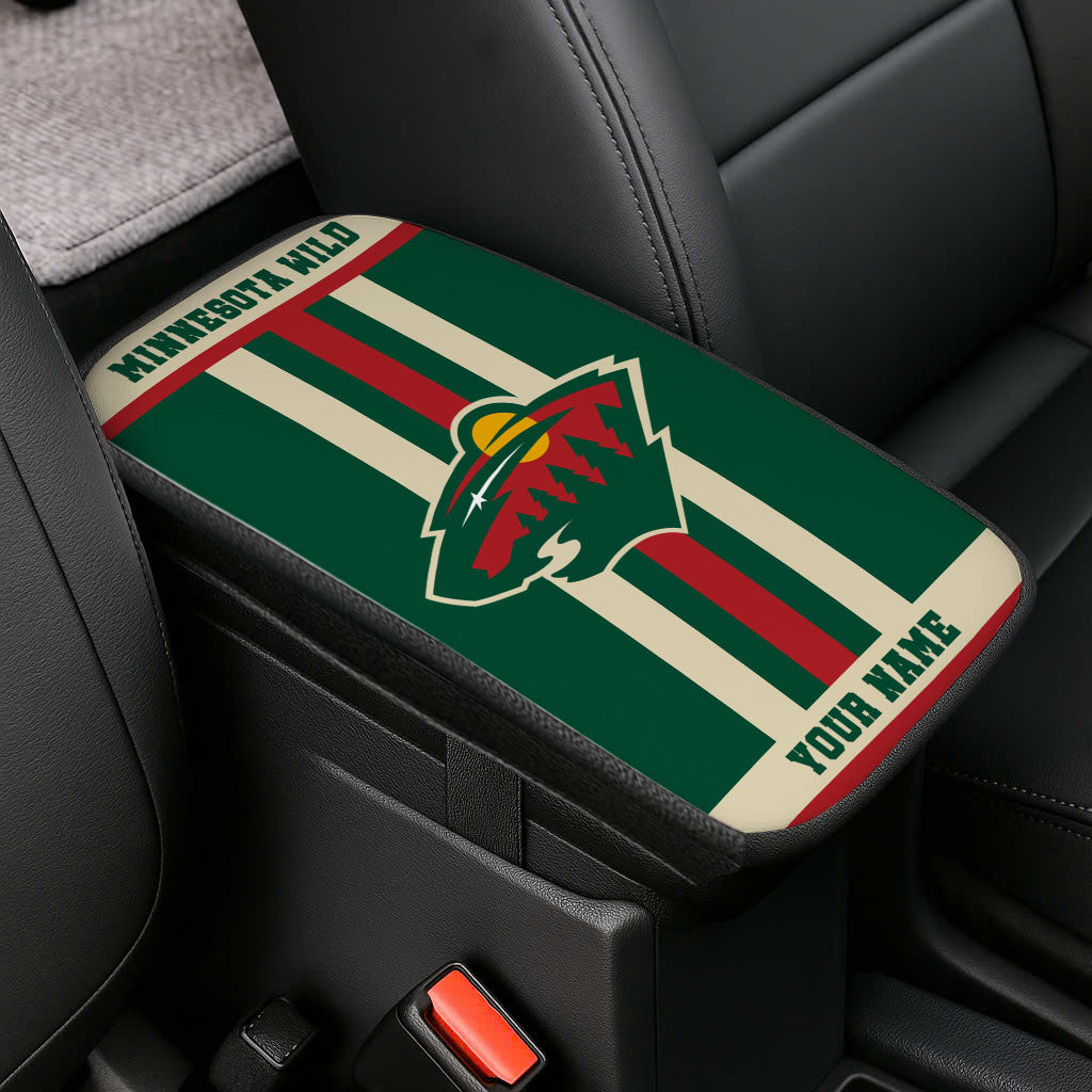 LIMITED EDITION - NEW CUSTOMIZED NHL13 MNW MINNESOTA WILD CAR ARMREST PAD COVER
