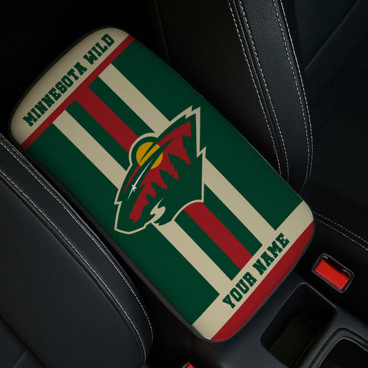 LIMITED EDITION - NEW CUSTOMIZED NHL13 MNW MINNESOTA WILD CAR ARMREST PAD COVER
