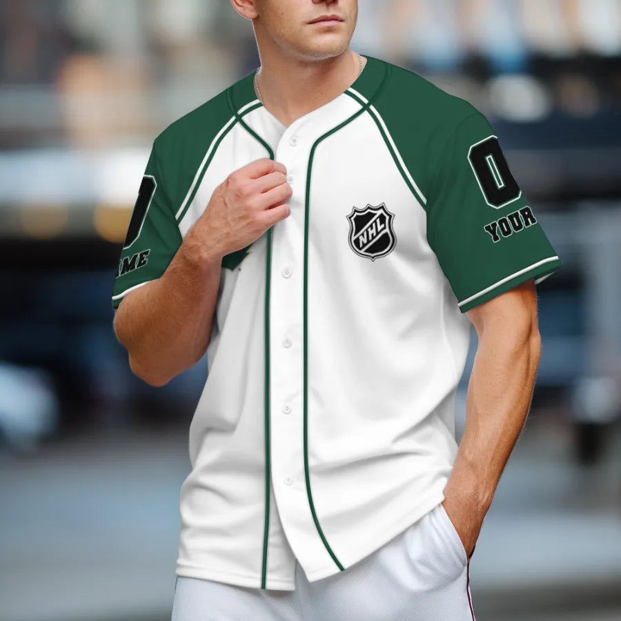 LIMITED EDITION - NEW CUSTOMIZED NHL13 MNW MINNESOTA WILD BASEBALL JERSEY