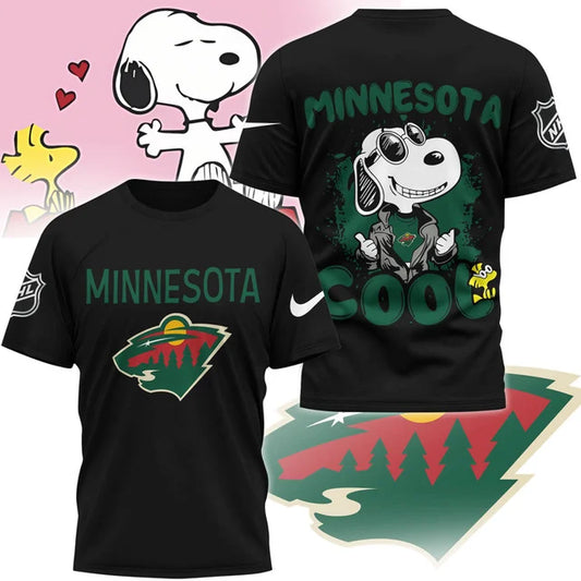 LIMITED EDITION - NEW CUSTOMIZED NHL13 MNW MINNESOTA WILD X SNOOPY T-SHIRT, SWEATSHIRT, HOODIE & ZIP HOODIE