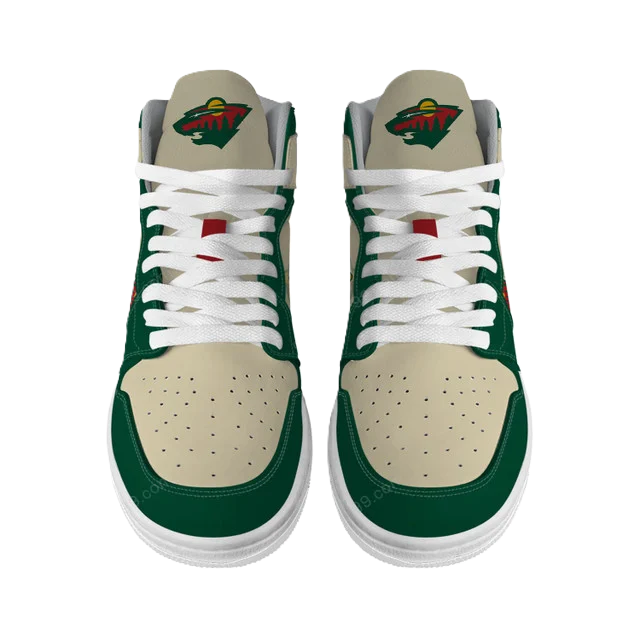 LIMITED EDITION - NEW CUSTOMIZED NHL13 MN WILD AIR JORDAN SNEAKERS