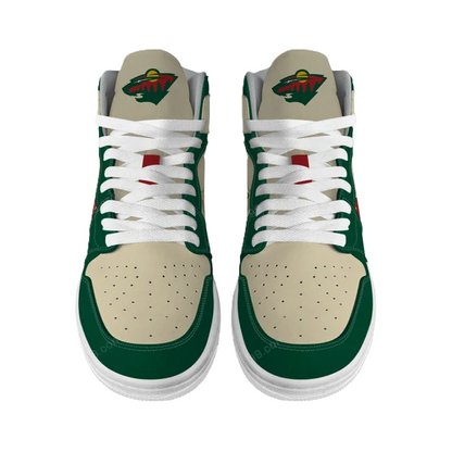 LIMITED EDITION - NEW CUSTOMIZED NHL13 MN WILD AIR JORDAN SNEAKERS