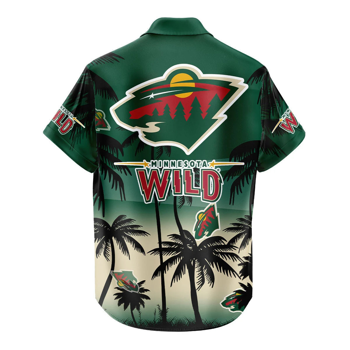 LIMITED EDITION - NEW CUSTOMIZED NHL13 MNW MINNESOTA WILD UNISEX HAWAIIAN SHIRT & SHORTS SET