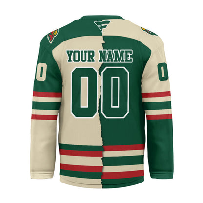 [SUPER SALE] NEW CUSTOMIZED NHL13 MNW MINNESOTA WILD UNISEX HOCKEY JERSEY