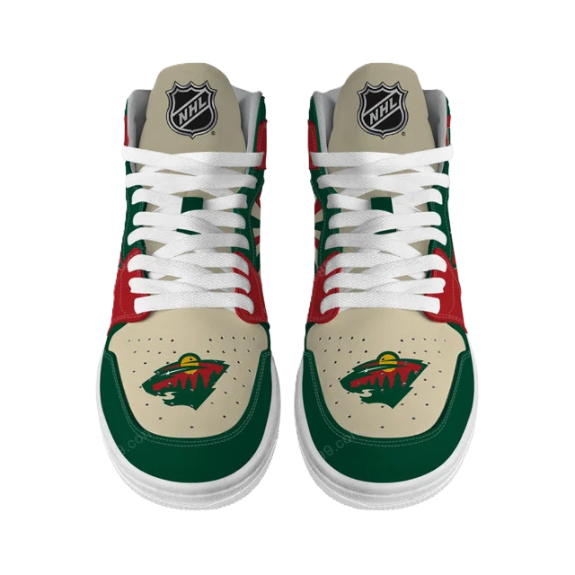 LIMITED EDITION - NEW CUSTOMIZED NHL13 MN WILD AIR JORDAN SNEAKERS