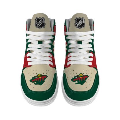 LIMITED EDITION - NEW CUSTOMIZED NHL13 MN WILD AIR JORDAN SNEAKERS