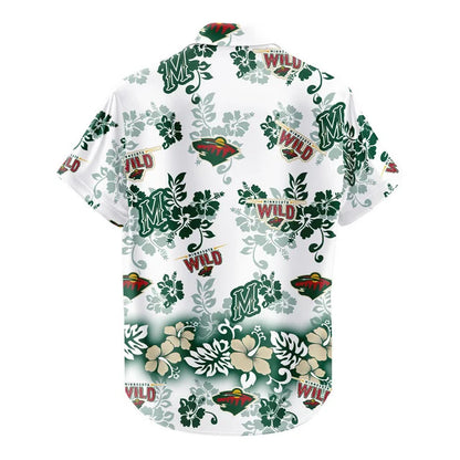 LIMITED EDITION - NEW CUSTOMIZED NHL13 MNW MINNESOTA WILD UNISEX HAWAIIAN SHIRT & SHORTS SET