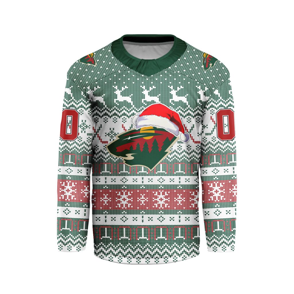 LIMITED EDITION - NEW CUSTOMIZED NHL13 MNW MINNESOTA WILD LONG SLEEVED T-SHIRT