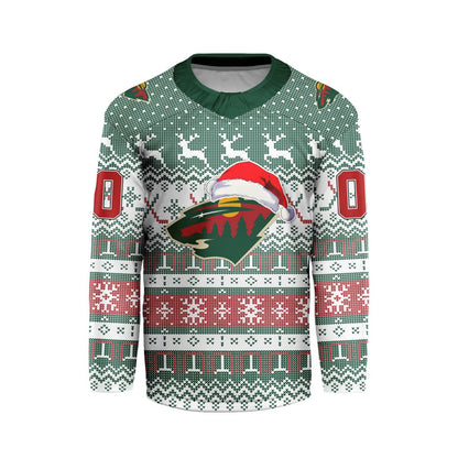 LIMITED EDITION - NEW CUSTOMIZED NHL13 MNW MINNESOTA WILD LONG SLEEVED T-SHIRT